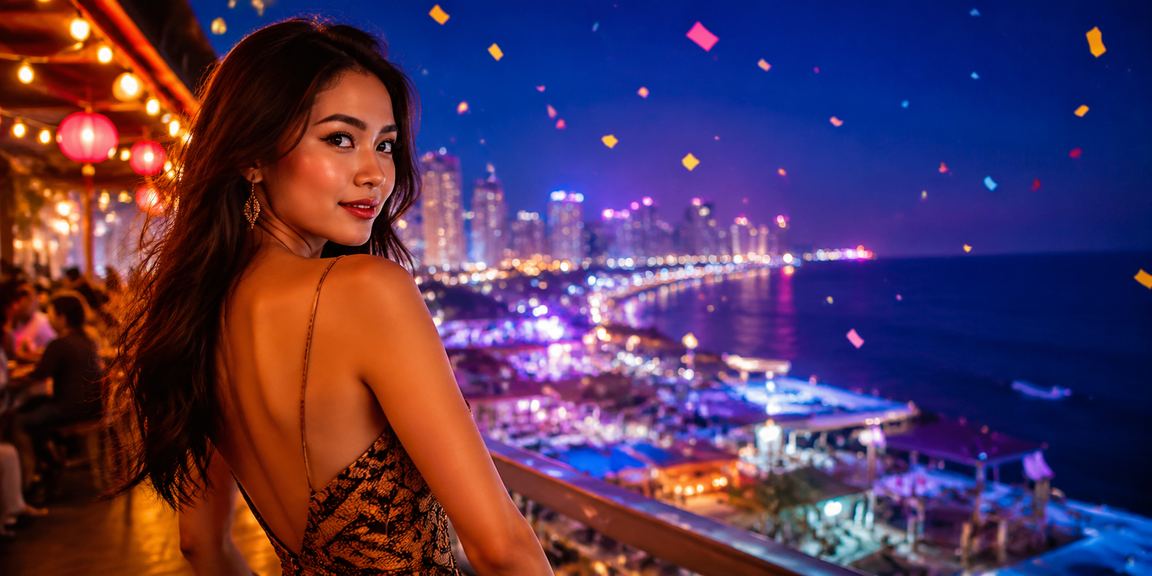 Suasana malam pasar Vietnam dengan cahaya neon kasino dan aktivitas taruhan