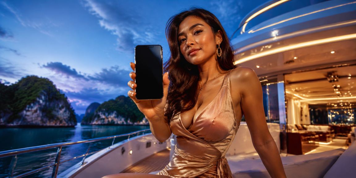 Model Vietnam mengakses kasino mobile dengan tampilan antarmuka modern